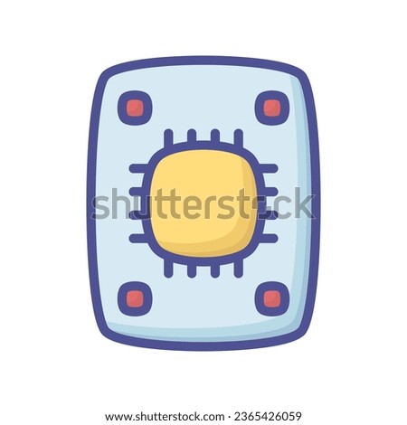 SSD Computer Hardware, Computer Component Outline Filled Color Icon