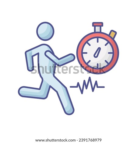 interval training, HIIT, high-intensity interval training,  icon  isolated on white background vector illustration Pixel perfect

