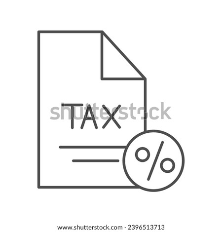 Tax form, Income verification thin line Icon, outline icon, pixel perfect icon