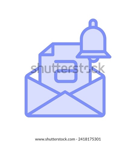 Email Alert color outline icon , vector, pixel perfect, illustrator file