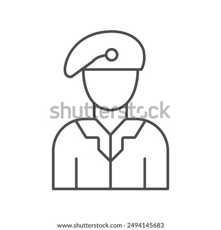 Soldiers thinline icon , vector, pixel perfect, illustrator file