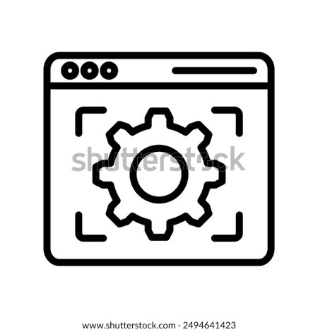 Browser Setting line icon , vector, pixel perfect, illustrator file