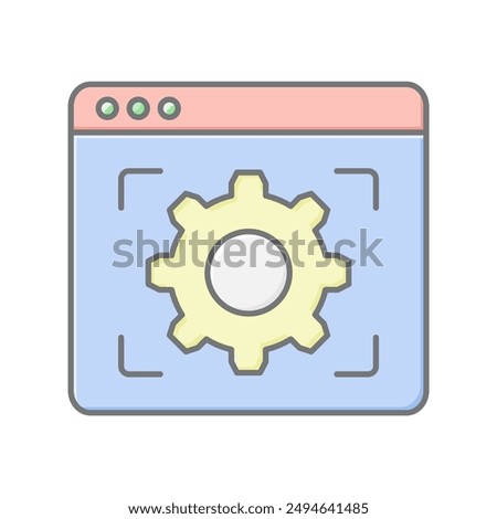 Browser Setting lineal color icon , vector, pixel perfect, illustrator file
