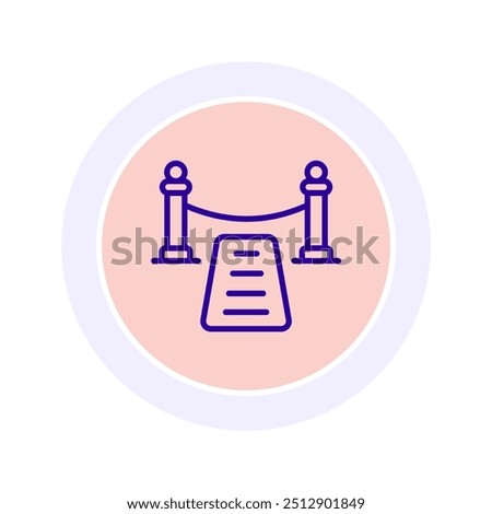 Red Carpet Entrance icon, red, entrance, event, vip line icon, editable vector icon, pixel perfect, illustrator ai file