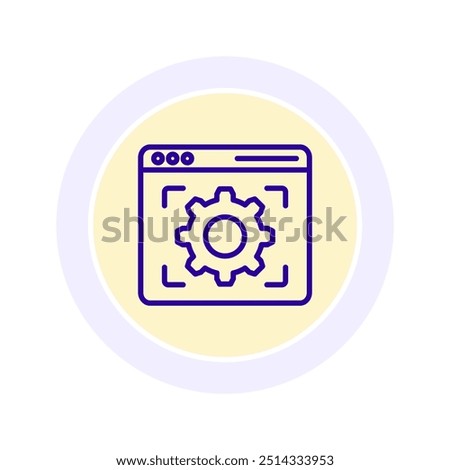 Browser Setting line icon , vector, pixel perfect, illustrator file