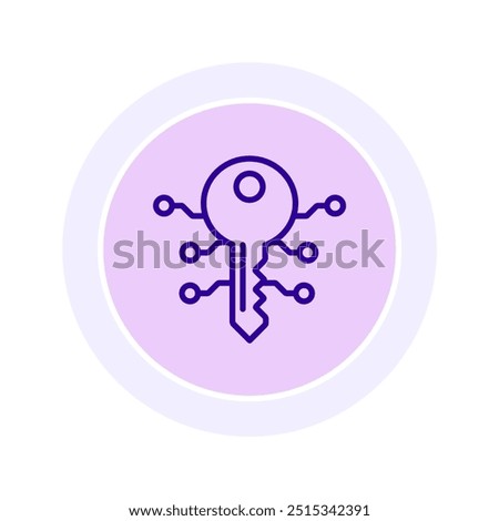 Digital Key icon, key, security, protection, cyber line icon, editable vector icon, pixel perfect, illustrator ai file