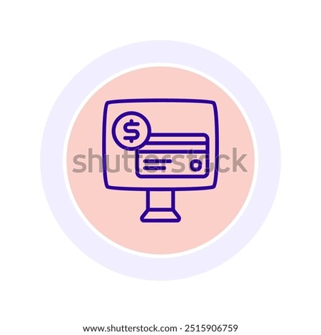 Credit card pay circle icon , vector, pixel perfect, illustrator file