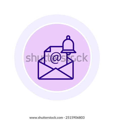 Email Alert black outcircle icon , vector, pixel perfect, illustrator file