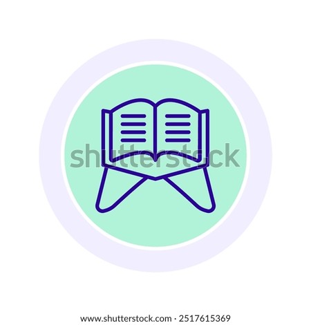 Quran icon, holy book, religious, icon, islamic scripture line icon, editable vector icon, pixel perfect, illustrator ai file