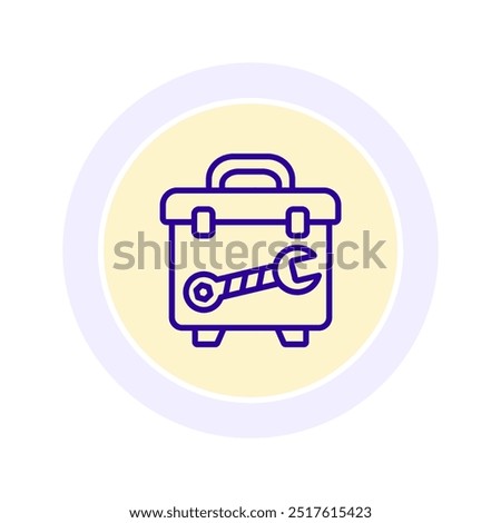 Toolbox icon, tools, repair, diy, equipment line icon, editable vector icon, pixel perfect, illustrator ai file