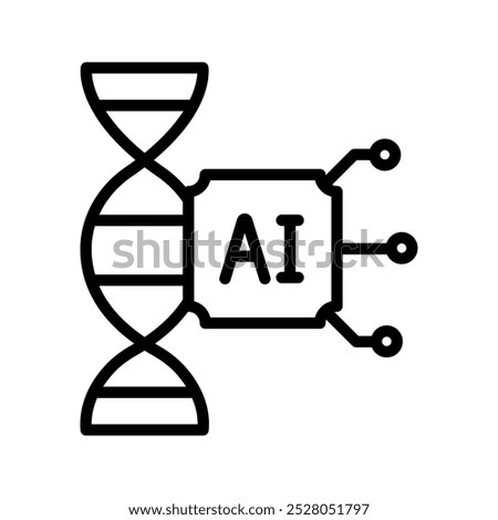 Ai Dna line icon , vector, pixel perfect, illustrator file