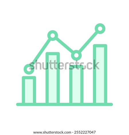 Bar Graph duotone line icon , vector, pixel perfect, illustrator file