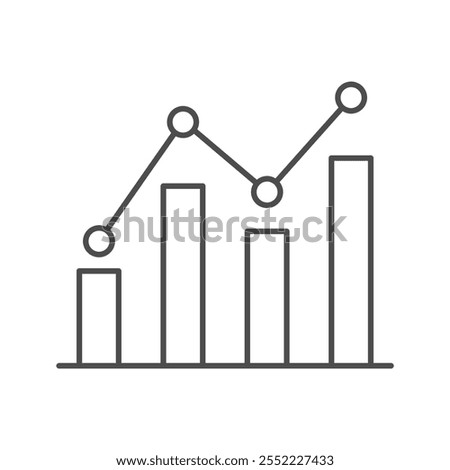 Bar Graph thinline icon , vector, pixel perfect, illustrator file