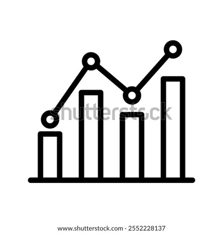 Bar Graph line icon , vector, pixel perfect, illustrator file