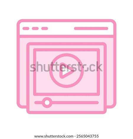 Video Player duotone line icon , vector, pixel perfect, illustrator file