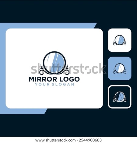 mirror logo design with decoration