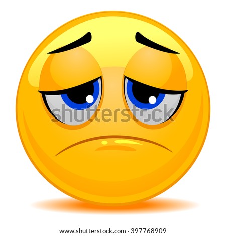 Vector Illustration Of Smiley Emoticon Sad Face - 397768909 : Shutterstock