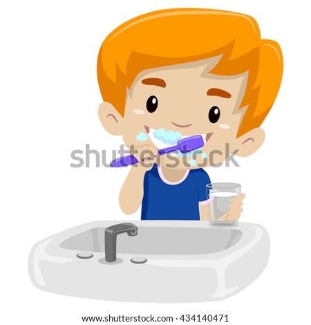 Kid Brushing Teeth Clipart | Free download on ClipArtMag