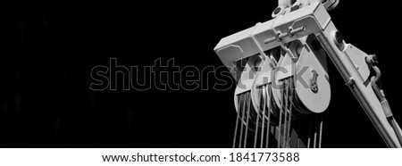 Similar – Image, Stock Photo rope shaft | black side with rope