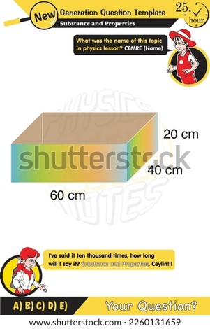 Physics, Substance and properties experiment illüstration, Solids, two sisters speech bubble, New generation question template, exam question, for teachers, editable, eps