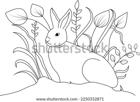 Rabbits coloring page, download and easy to use.