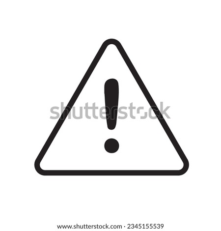 Caution Icon  Sign in Flat Style Isolated. Warning Symbol for Y Stock Vector - Illustration of message, hazard