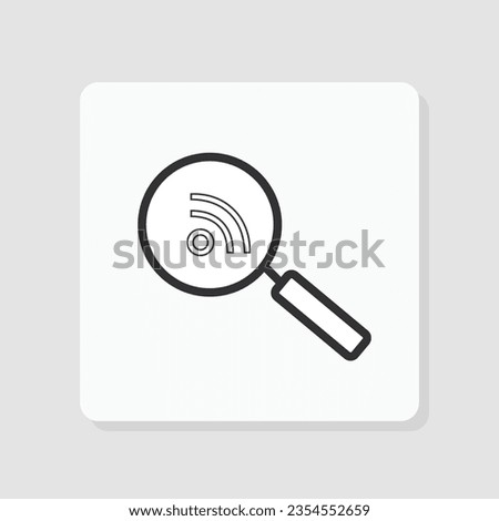 Rss feed search linear icon. Thin line illustration. Magnifying glass contour symbol. Vector isolated outline drawing
EPS 10