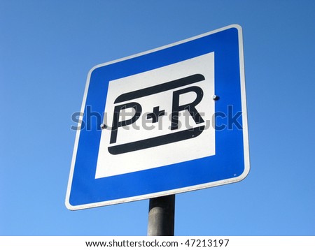 road sign park and ride