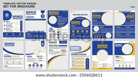 set of brochure and flyer template design with modern and minimalist style, Template vector design set for Brochure.