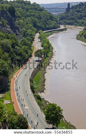 BRISTOL, ENGLAND - JUNE 20: Motors  were banned from the Avon Gorge in Bristol, England on June 20, 2010. Only cyclists had access as part of National Bike Week. Bristol is the first UK Cycling City