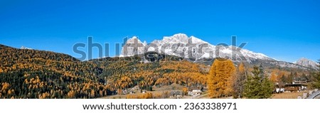 Similar – Image, Stock Photo Tofana di Rozes reflected in small pond on Passo Falzarego, Dolomites in the Province of Belluno, Veneto, Italy