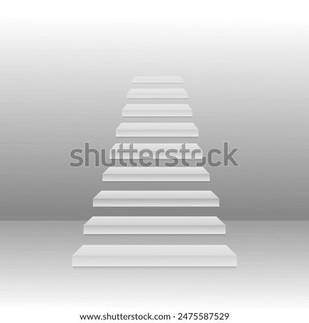 staircase in the house,3d interior staircases isolated on white background. the stair steps collection	
