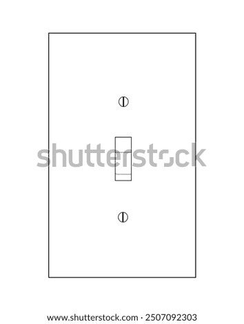 Electric switch line icon. Power off linear style sign for mobile concept and web design. Toggle switch off position outline vector icon. Symbol, logo illustration.