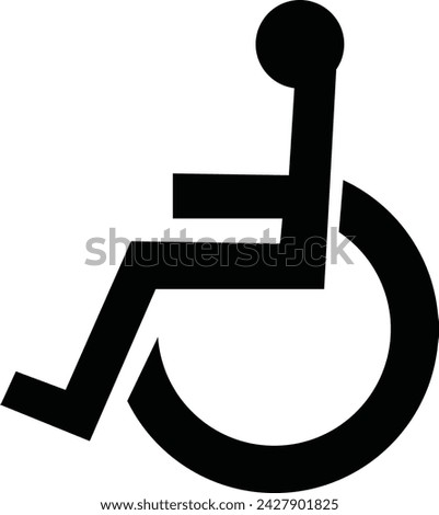 Disabled Parking Sign Vector Educational Icon