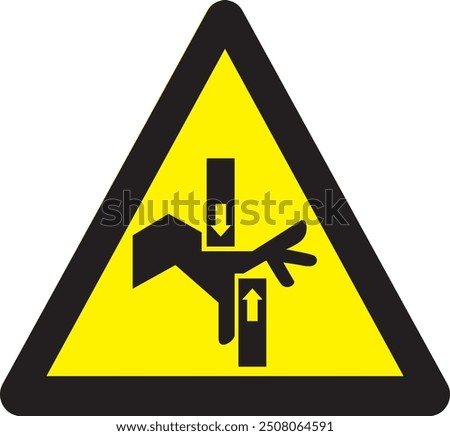 Pinch Point Warning Sign Symbol | Vectore | EPS