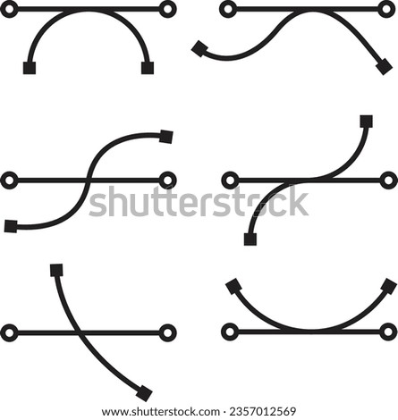 Anchor pen tool, Curve lines