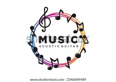 modern music Logo Design Template. combination spectrum icon. vector illustration