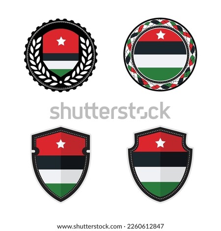 Free vector flat design jordan national emblems
