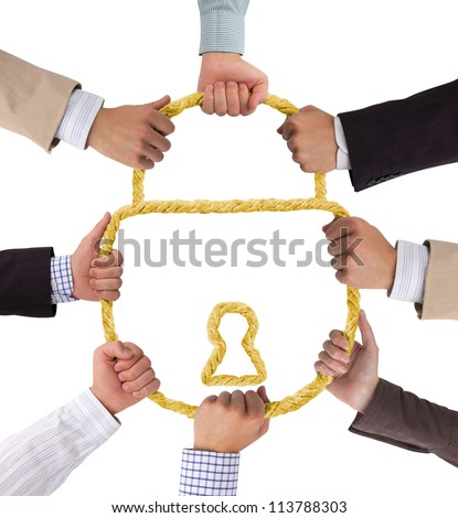 Similar – Image, Stock Photo rope team | secure something somehow