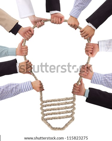 Similar – Image, Stock Photo Rope team with forms made of fabric in the wind