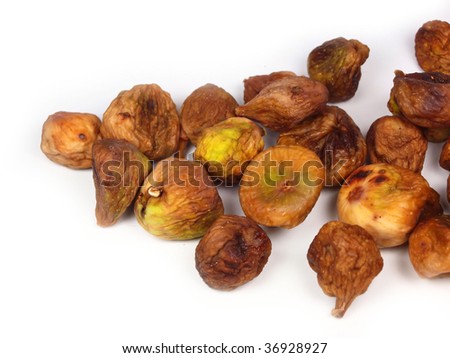 Dry figs isolated on white