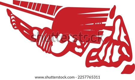Fantasy angel silhouette stock illustration, BAD BOY Logo 