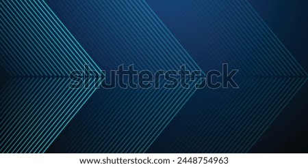 Dark blue abstract background with glowing arrow lines. Modern shiny blue geometric lines design. Technology futuristic concept. Horizontal banner template. Suit for cover, header, poster, banner,