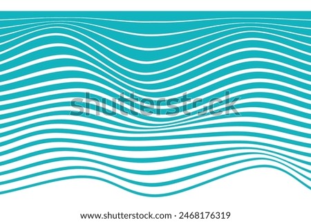 simple abstract sky mint color wavy distort line pattern a blue wave with a green background and a blue line