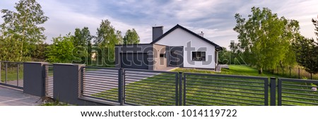 Similar – Image, Stock Photo Fence and facade in green