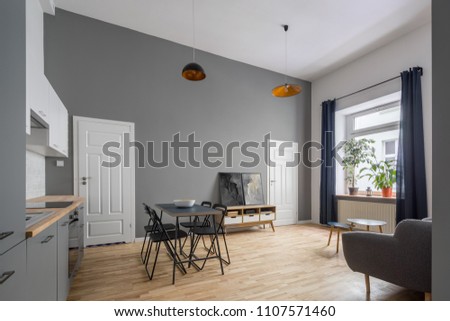 Similar – Image, Stock Photo Kitchenette Window Curtain