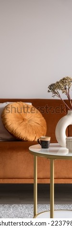 Similar – Image, Stock Photo Copper colored sofa copper