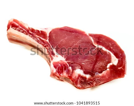 Similar – Foto Bild Kalbfleisch-Rib-Eye mit Gemüse und Soßensoße.