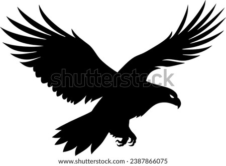 Vector graphic of eagle icon. Eagle logo. Line drawing. Great for car stickers, motorbikes, and t-shirts. Transparent background