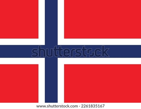 Vector illustration of the European country flag of Svalbard and Jan Mayen